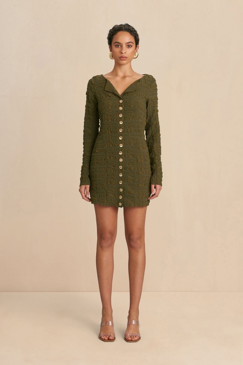 Cult Gaia Lafina Dress Green | NZ 405972Z