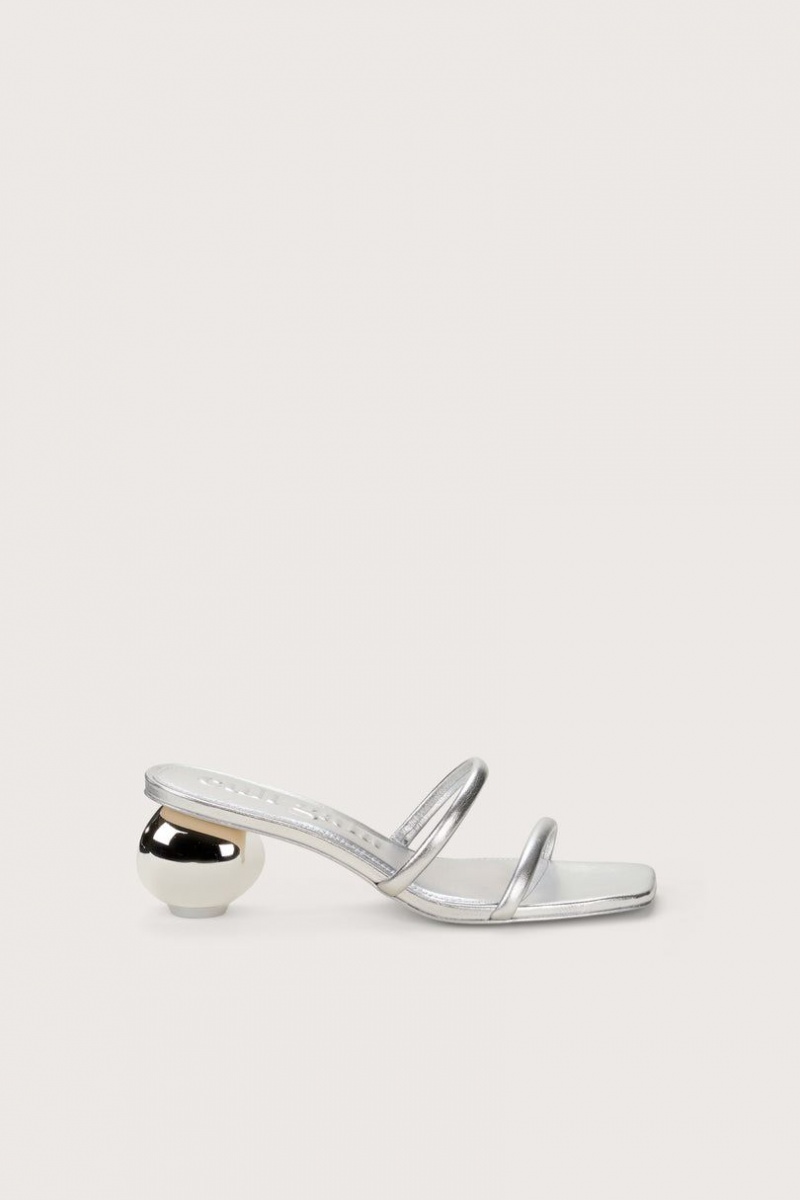 Cult Gaia Leora Sandals Silver | NZ 205981I