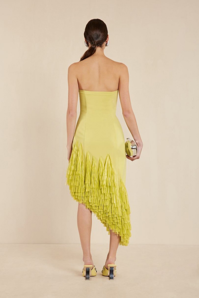 Cult Gaia Libby Gown Dress Lemon | NZ 965407J