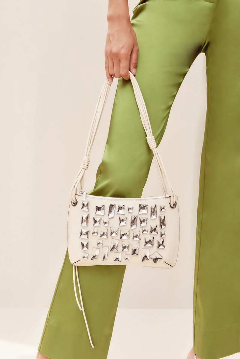 Cult Gaia Malaya Shoulder Bag White | NZ 603274I