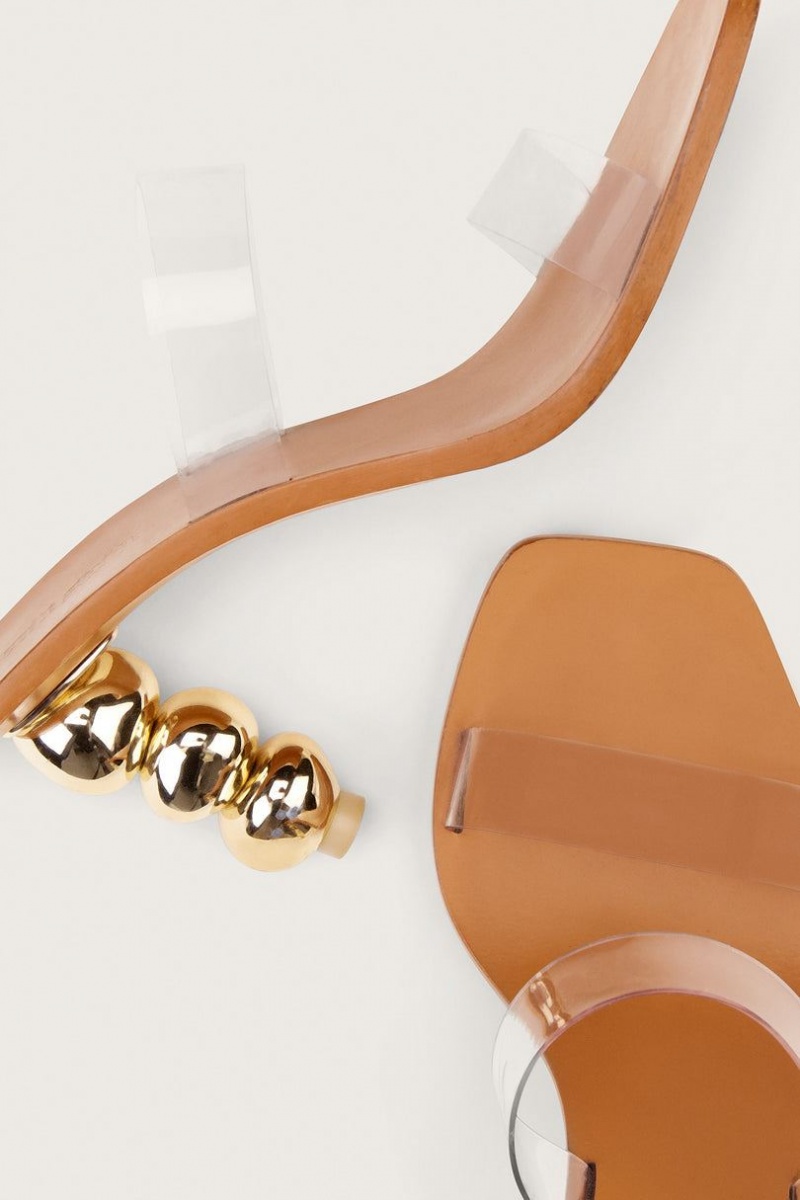 Cult Gaia Meta Sandals Gold | NZ 352894X