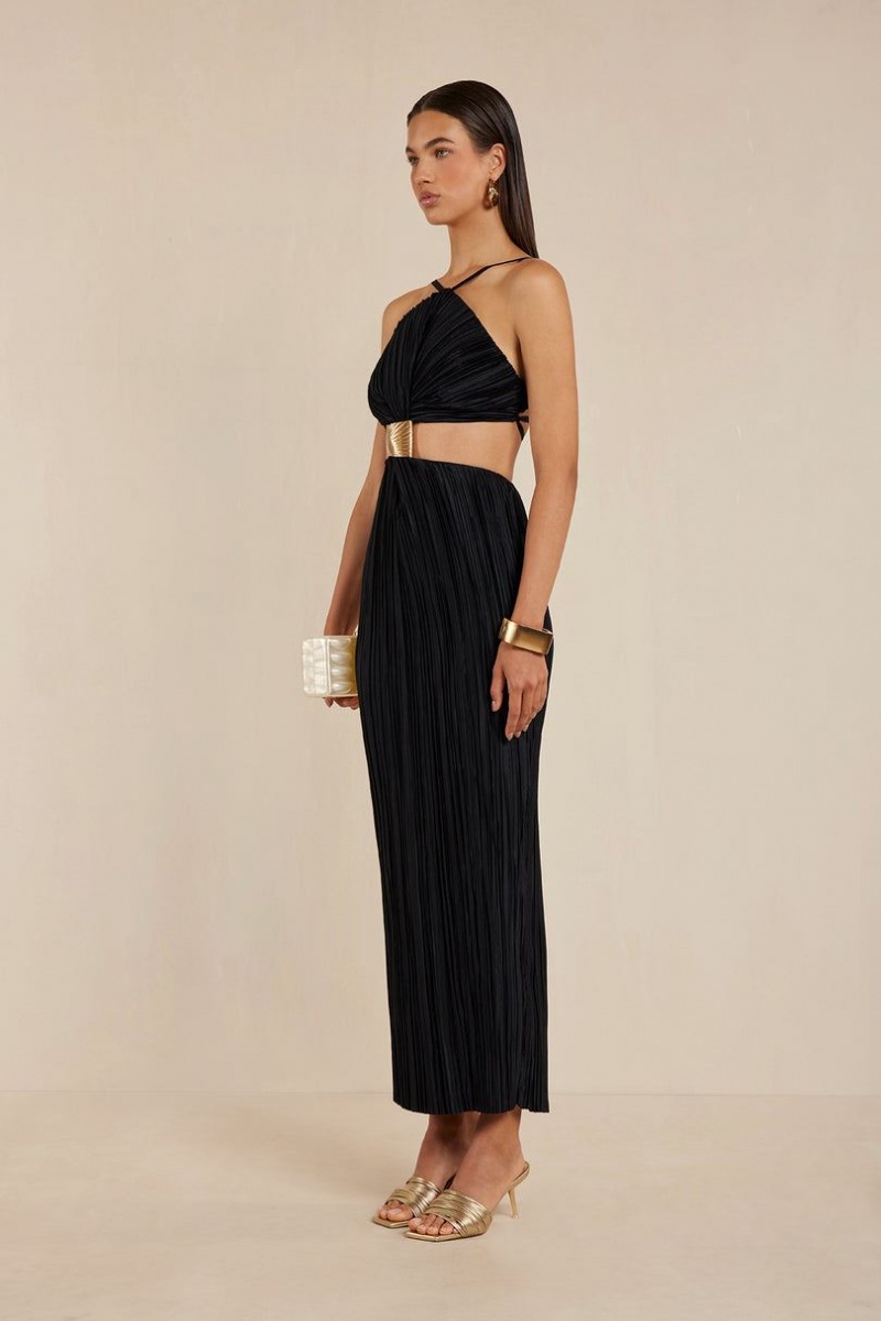 Cult Gaia Mitra Gown Dress Black | NZ 682954I