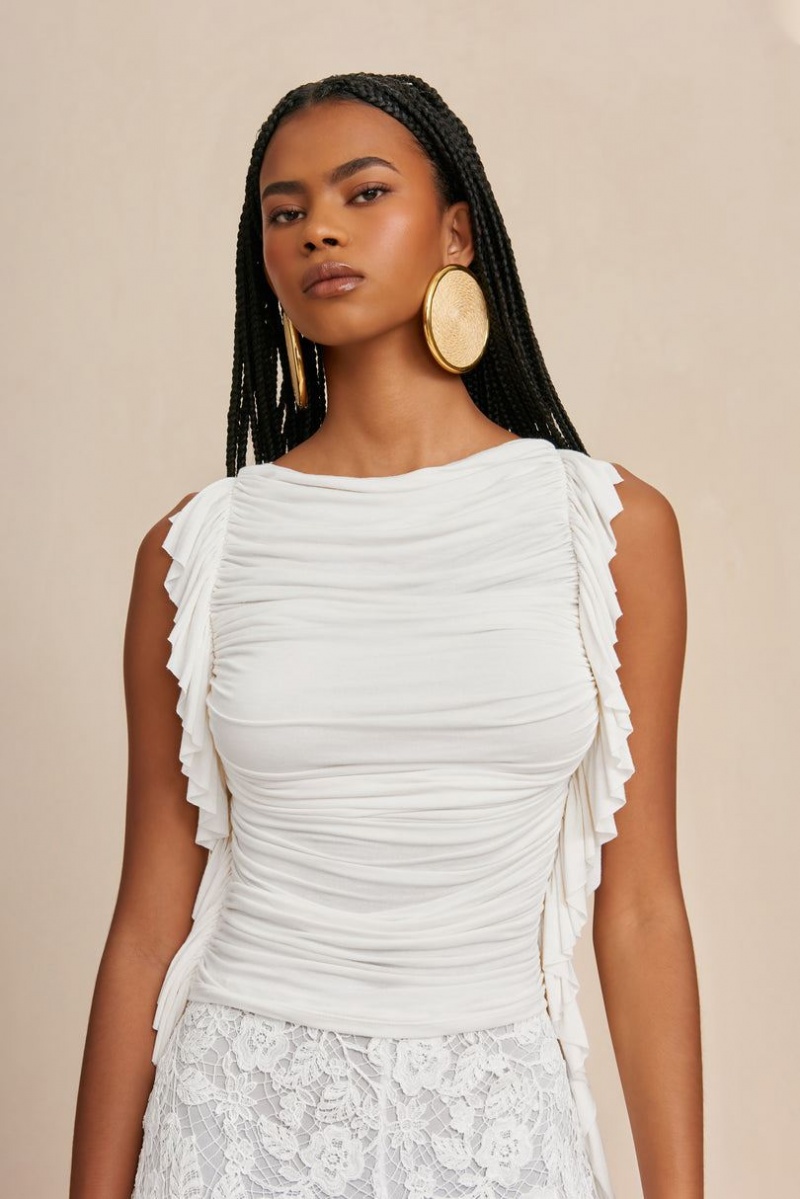 Cult Gaia Nakia Top White | NZ 305876B