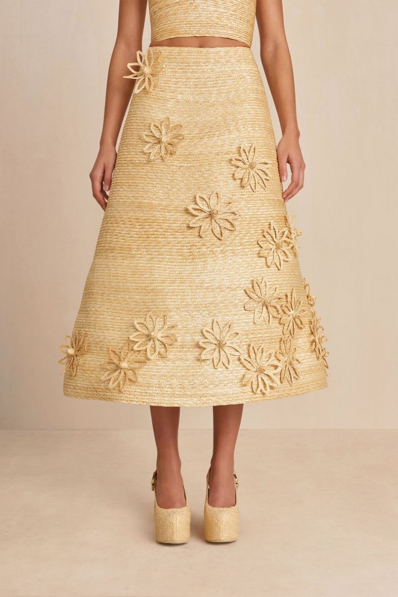 Cult Gaia Ophile Skirt Beige | NZ 125849W