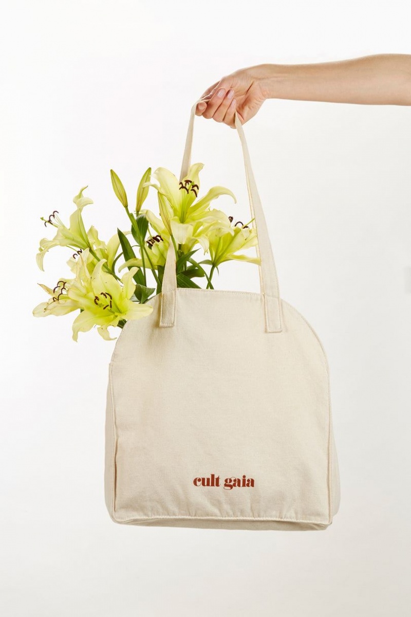 Cult Gaia Reusable Tote Bag Cream | NZ 762451W