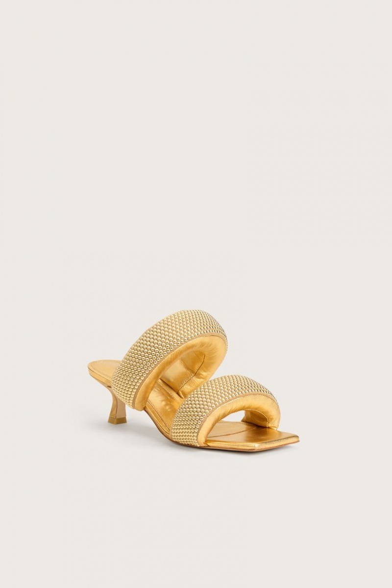 Cult Gaia Rue Sandals Gold | NZ 294076U