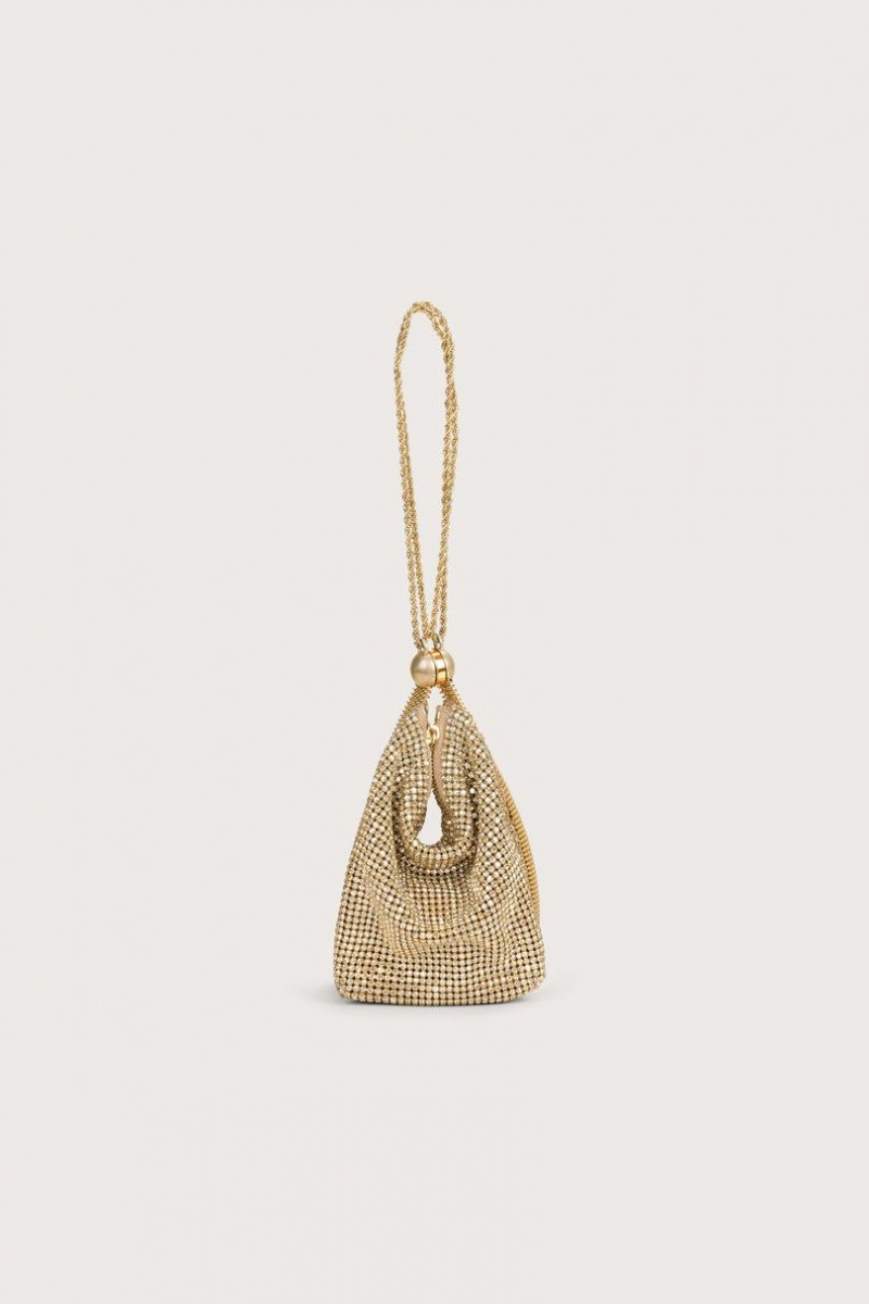 Cult Gaia Rue Wristlet Tote Bag Gold | NZ 061487V