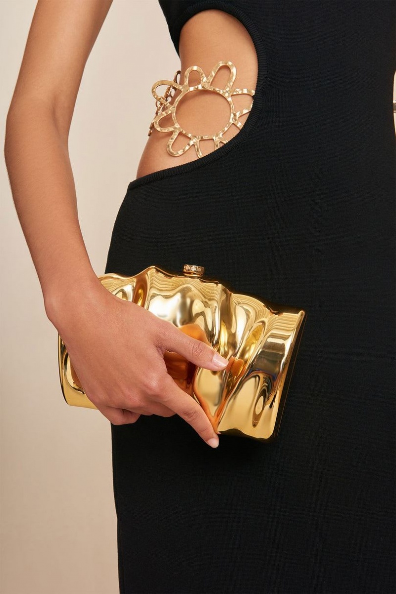 Cult Gaia Scrunch Clutch Gold | NZ 645972O