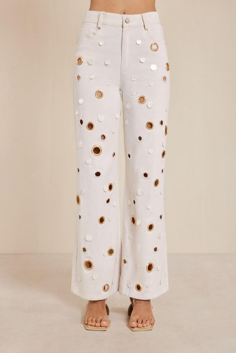 Cult Gaia Sedna Pants White | NZ 952637Y