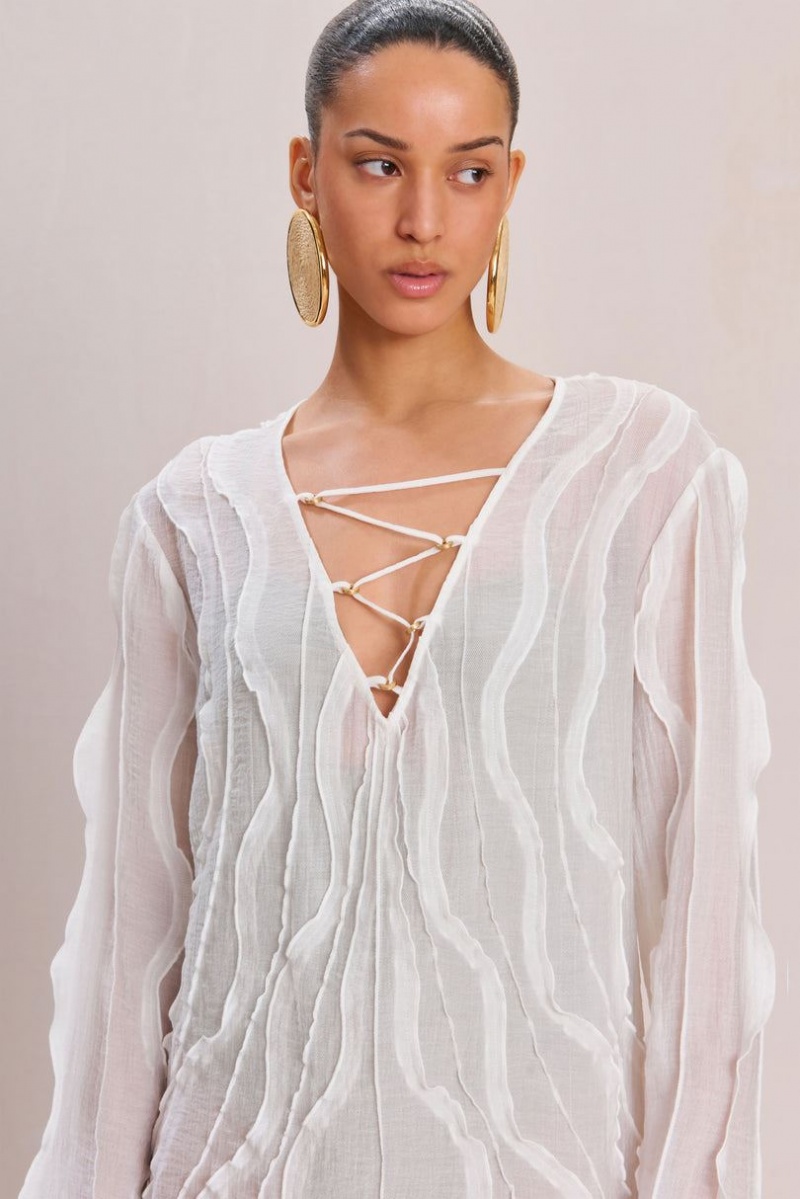 Cult Gaia Shemariah Coverup Top White | NZ 748965L