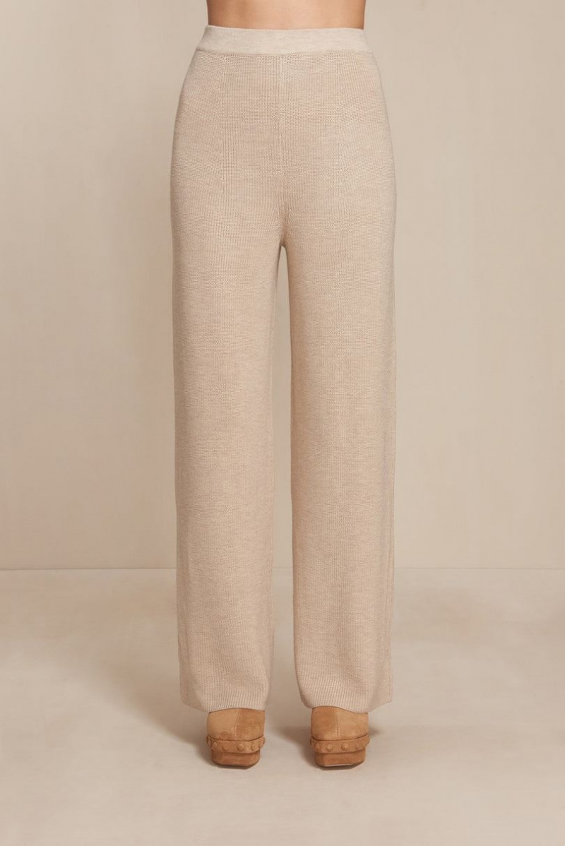 Cult Gaia Sudi Knit Pants Beige | NZ 590341B