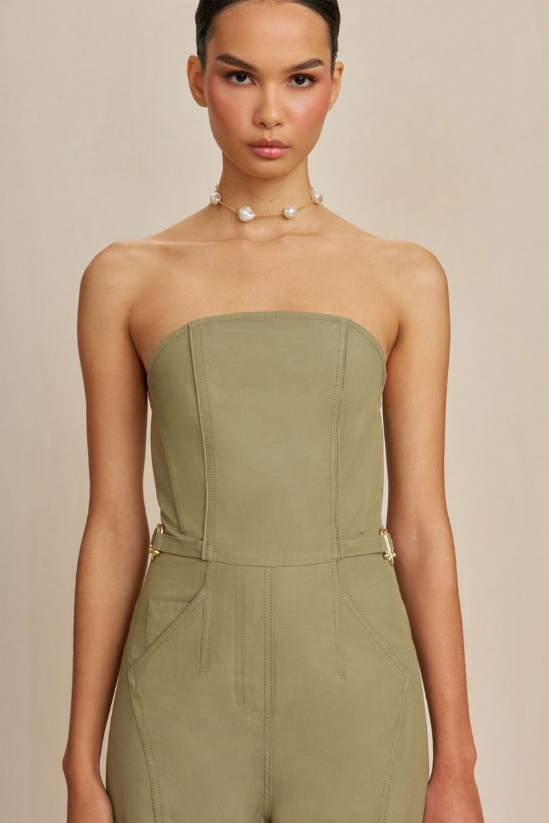 Cult Gaia Virginia Jumpsuit Green | NZ 826734W