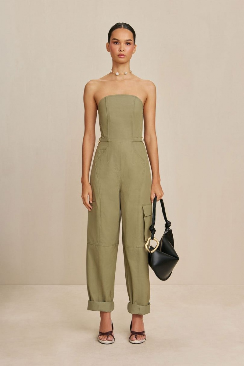 Cult Gaia Virginia Jumpsuit Green | NZ 826734W