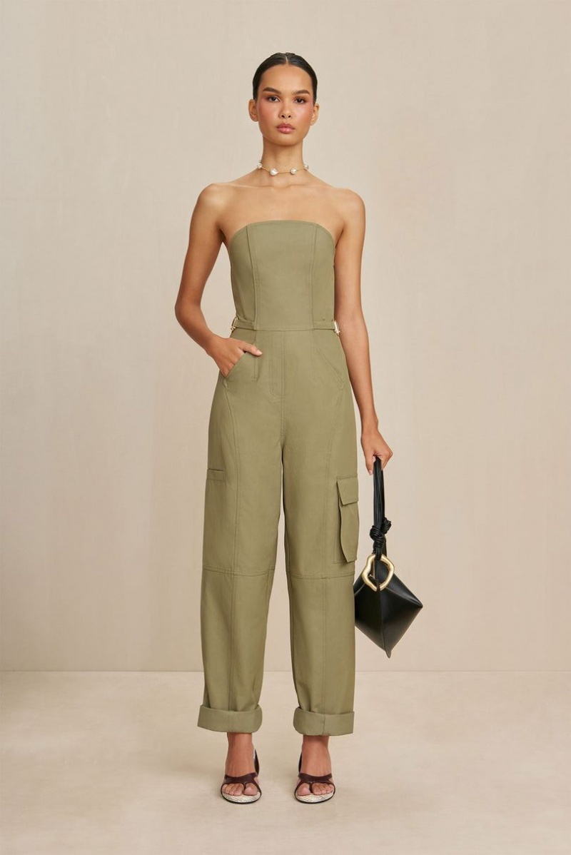 Cult Gaia Virginia Jumpsuit Green | NZ 826734W