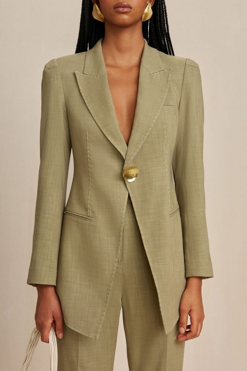 Cult Gaia Wanye Blazer Green | NZ 579840X