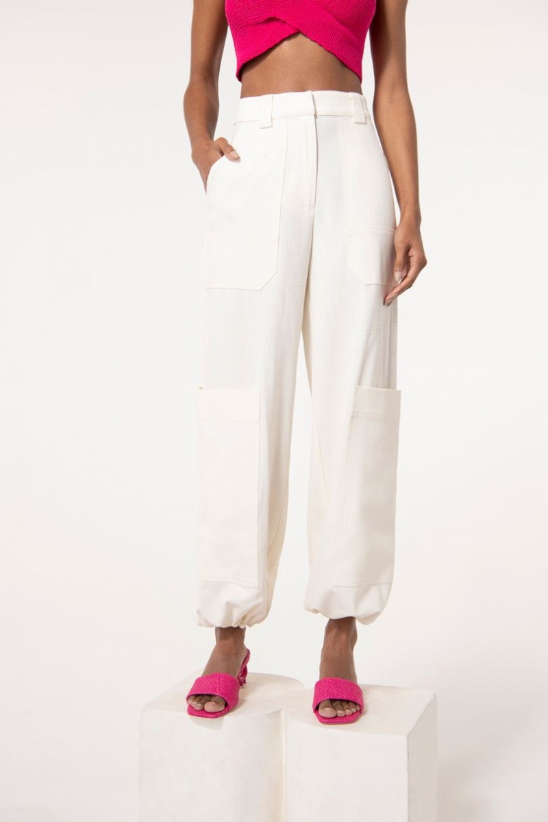 Cult Gaia Wynn Pants White | NZ 046831L